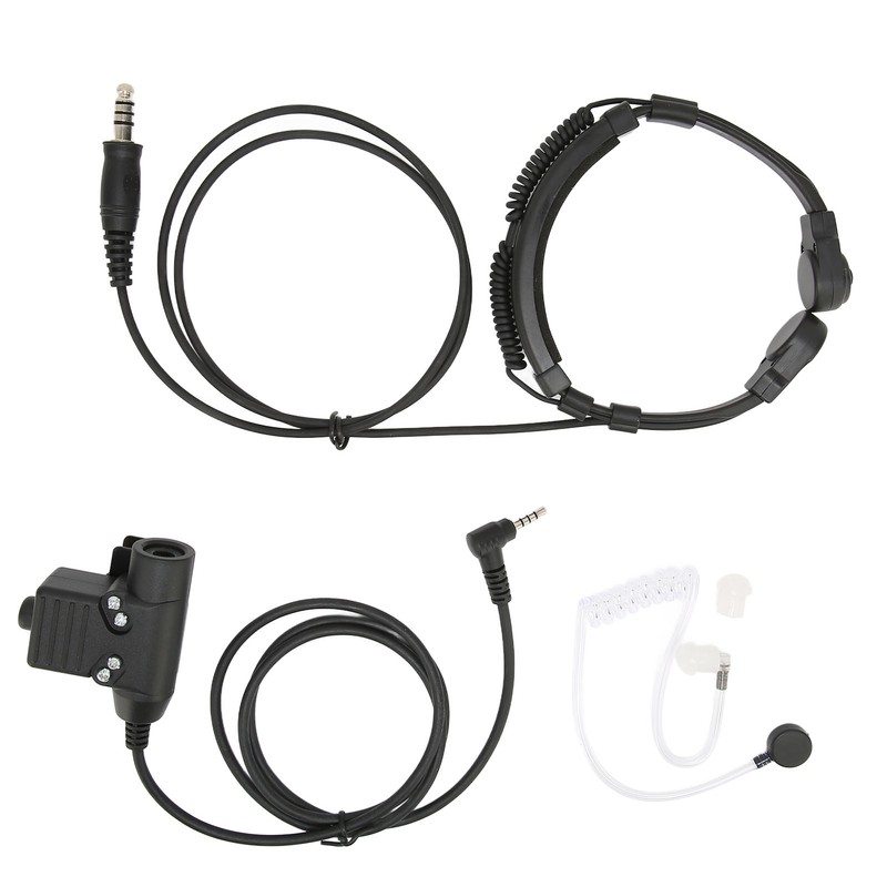 7.1mm Telescopic Throat Microphone Earpiece U94 PTT Suitable for Yaese