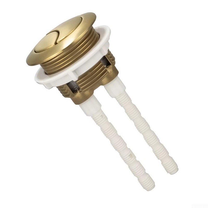 QiANGRENSD Flush Button Brushed Brass Universally Toilet Dual Flush Button