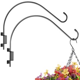 Josmimic 16 Inch 2 Pack Swivel Plant Hanger: Heavy Duty Hook for Bird Feeder, Plant, Flower Basket, Lantern, Wind Chime & More - Versatile Hanging Brackets Outdoor/Indoor Use Up to 22LB