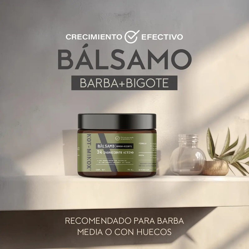 Balsamo Para Crecimiento De Barba Media O Con Huecos Y