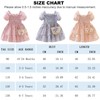 Balatale Toddler Girls Summer Smocked Floral Dress Casual Square Neck