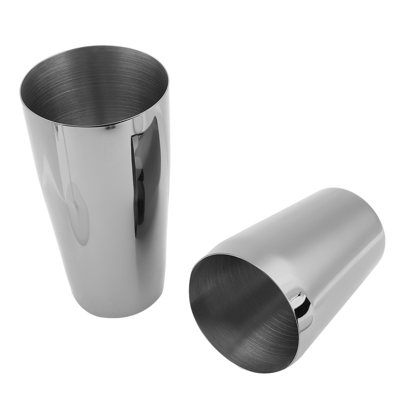 2pcs Stainless Steel Boston Cocktail Shaker Cup Bar Mixing Drink