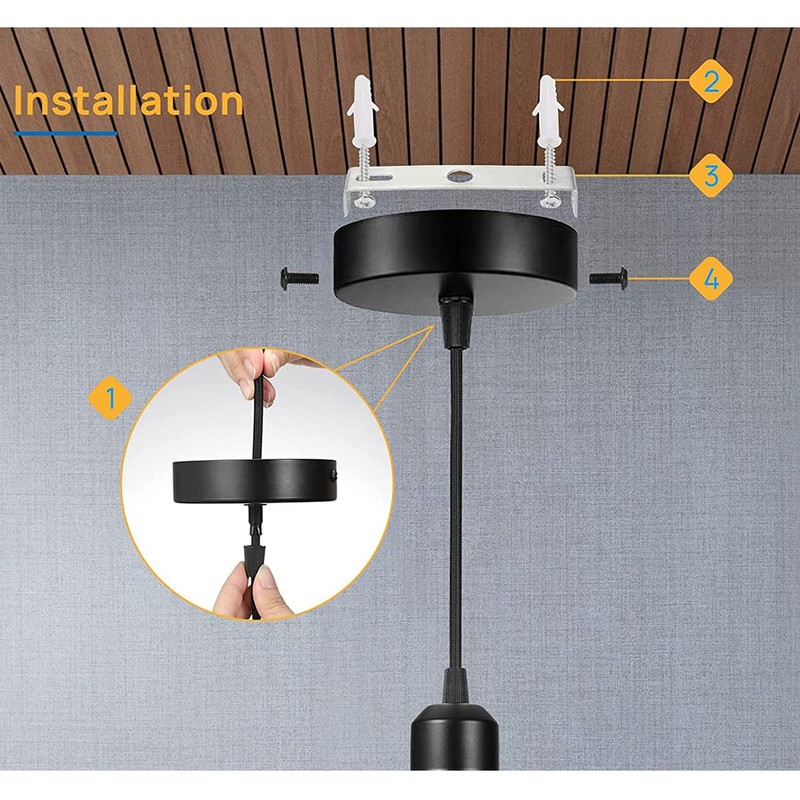 Ceiling Canopy 100 x 20 mm, Metal Junction Box, 1