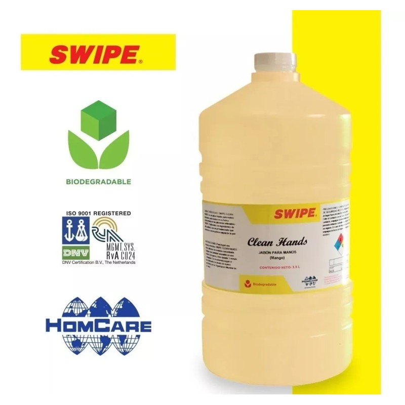 Swipe Jabón Líquido Para Manos Clean Hands Swipe 3.5l Mandarina+v