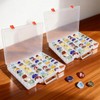 2 Pack Rock Collection Box, 48 Grids Rock Display Case