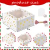 Kposiya 30pcs Christmas Cookie Boxes for Gift Giving 6x6x3in White