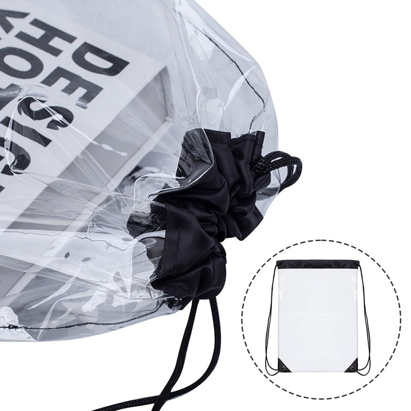 BSITSSS 3 PCS Clear Drawstring Gym Bag, Clear Drawstring Bag,