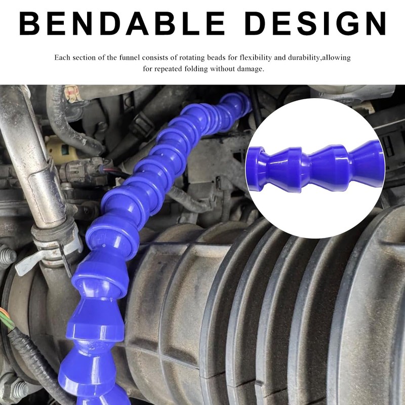 NYTKL 26.4 Inch Bendable Long Funnel, Wide Mouth Plastic Funnel