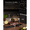Knife Set, Amorston 15 Pieces Knife Sets for Kitchen with
