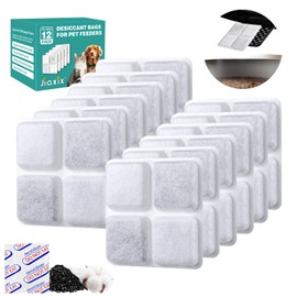 Jiaxix 12-Pack Pet Food Desiccant Bag Replacement for Petlibro Automatic Cat Dog Feeders,Desiccant Packets for Petlibro Keep Cat Dog Feeder Dry and Fresh,Pet Food Desiccant Bag