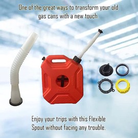 KP KOOL PRODUCTS (6 Pack) Quality Gas Can Spout with Gasket, Cap, Stopper, Vent Plugs and Rear Vent Cap