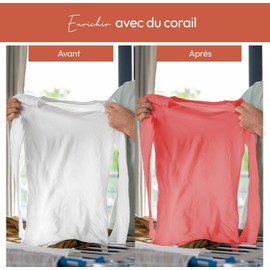 Coral Fabric Dye - 350g All-in-One - Ready to Use for Clothing and Fabrics HAUTE COUTURE
