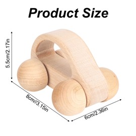 BOXOB Wooden Toys Cars, VehicleToy for Fine Motor Skill Development Wood Baby Push Race Car for Kids Toddlers Baby Boy Girl Birthday Nursery Decor Gift (Color 1)