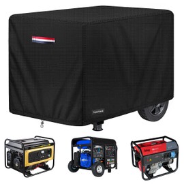 TENTVIA Waterproof Generator Cover,600D Heavy-Duty Oxford Fabric, Dustproof and Waterproof Protection for Generators (Red White Blue, 26''Lx20''Wx20''H)