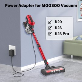 UL Listed 31V Power Cord for MOOSOO K20 K23 K23 Pro K23Pro Cordless Vacuum Charger Replacement AC Adapter 6.0Ft Extra Long DC Supply PERFEIDY