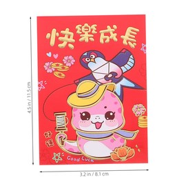 Operitacx 10 Sets Year of The Snake Red Envelope Fancy Envelopes Chinsee Red Envelopes Red Envelopes for Holder for Cash New Year Red Envelopes Cash Envelope Money Envelope Paper