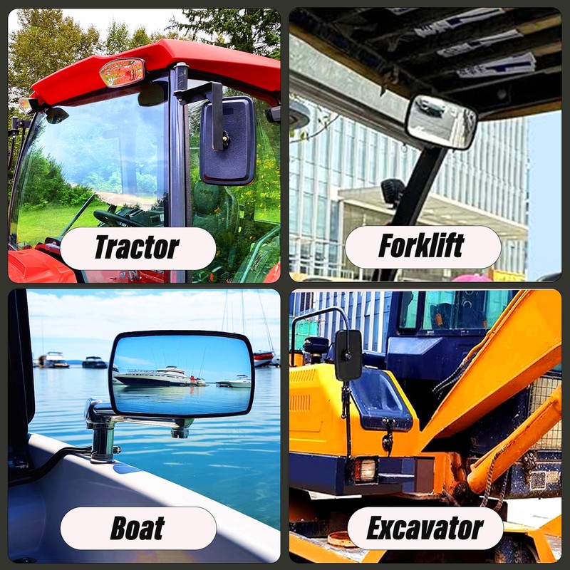 Compatible with Truck Mirrors, Forklift Rear View or Side View