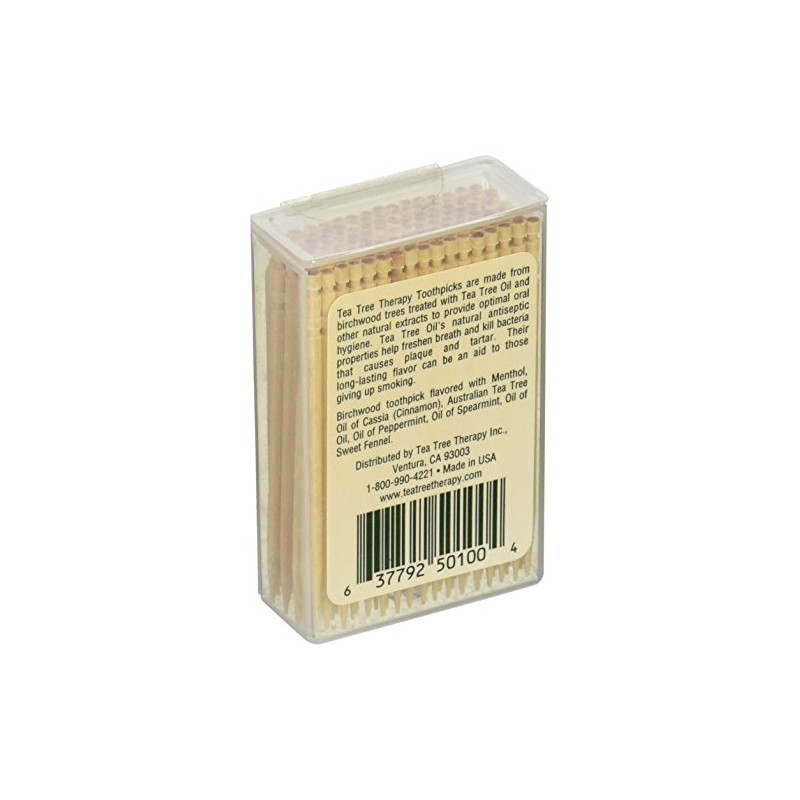 Tea Tree Therapy - Palillos de dientes de menta (100