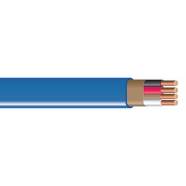Southwire 63946926 Romex SIMpull NM-B Cable, Blue Jacket, Copper, Solid Core, 14-3 AWG with Ground, 600V, 15 Feet
