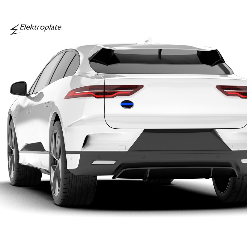 Elektroplate Police Thin Blue Line Oval Chrome All Metal Emblem