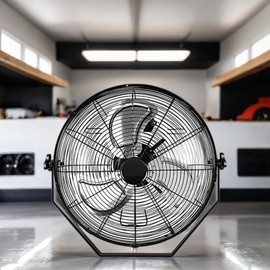 Dithoko 18 Inch Wall Mount Fan, 3-Speed High Velocity Industrial Wall Fan, 4000 CFM Metal Industrial Fan for Patio, Commercial, Garage, and Gazebo Use