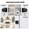 goldenwarm Matte Black Closet Door Knobs, Passage Door Knobs Interior
