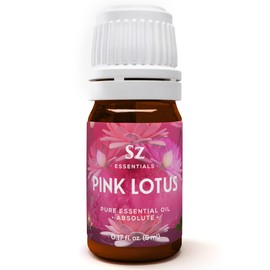 Sz Essentials - Pink Lotus 100% Pure, Essential Natural Oil - Extracted from Nymphaea Nucifera - Divine & Sweet Scent, with Exotic Floral Overtones - Therapeutic Grade & Vegan - 0.17oz (5ml)