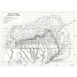 Historic Map - 1900 Mesa Verde National Park - Vintage Wall Art - 24in x 18in