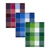 Kracht Pack of 3 Half-Linen Tea Towels Block Check 50