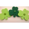 Fab Felt Crafts 6 Green Shamrock Embellishments, Ready to Use