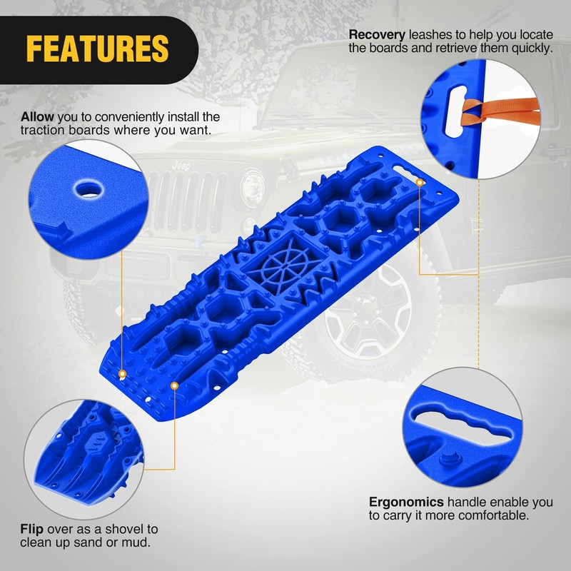 Nilight Recovery Off-road Traction Boards with Jack Lift Base Emergency