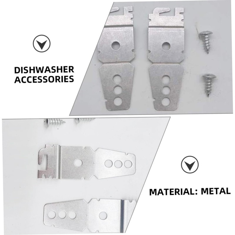Hohopeti Dishwasher Side Brackets Set Dishwasher Mounting Clips Plate Dishwasher