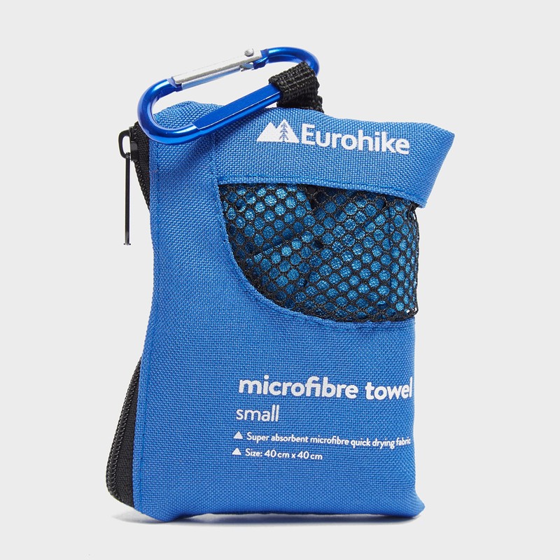 Eurohike Microfibre Mini Clip Towel (40x40cm), Blue, One Size