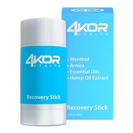 4KOR Hemp Infused Balm Stick – Topical Skin Balm with Cooling & Warming Sensation | Portable, Non-Greasy Twist-Up | 1 oz