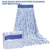 Matthew Cleaning Looped-Open Cotton Wet Mop 1.25'' Universal Headband Heavy