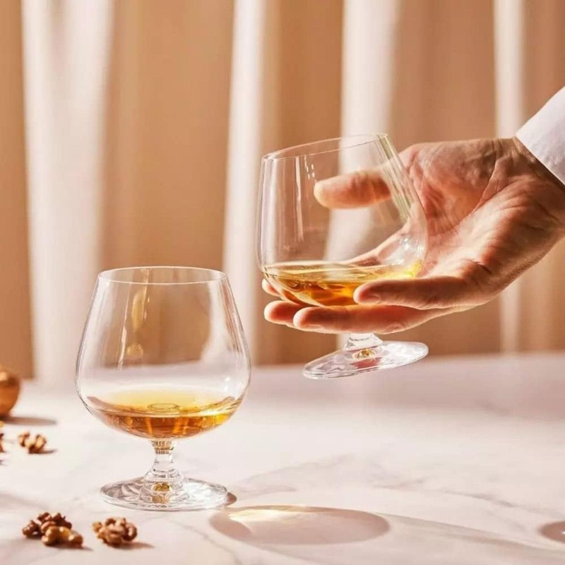 Krosno Brandy Cognac Snifter Glasses, Set of 6, 16.2 oz,