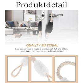 Aohcae Pack of 2 Door Cord Clamp Protection, Cotton Door Cord Latch Clamp Protection for Doors Door Clamp Protection Child Lock Door Handle for Pets and Children Finger Protection