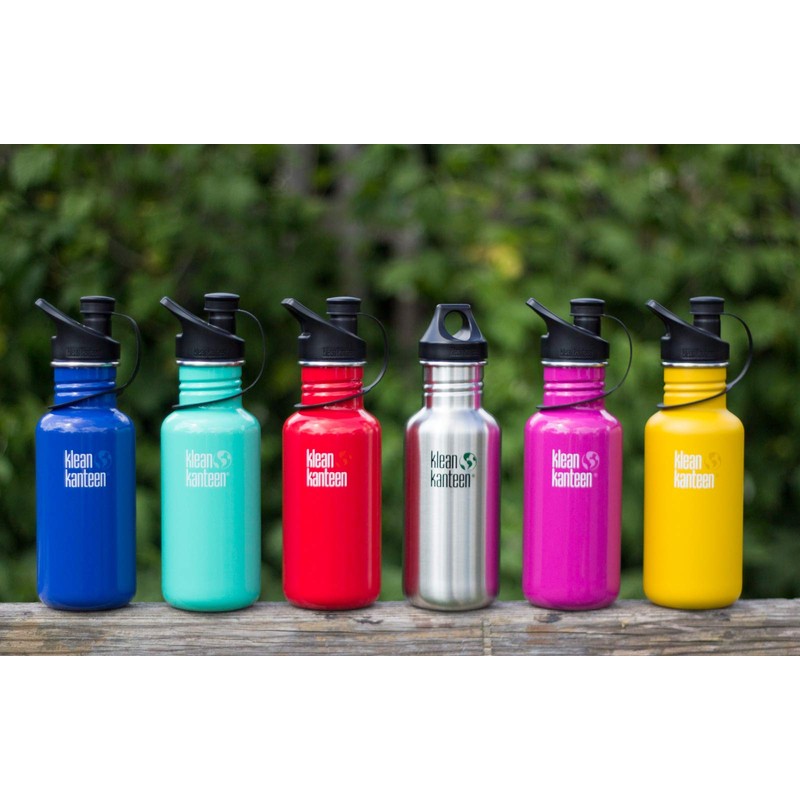 Klean Kanteen Classic sports cap 3.0 water bottle., blue, s