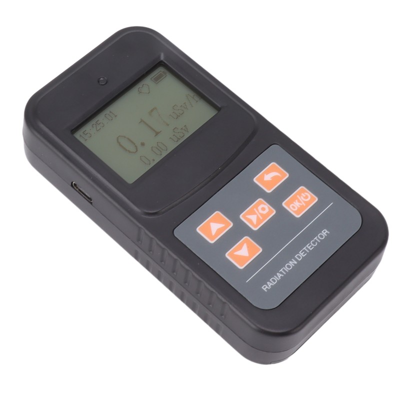 Nuclear Radiation Detector Professional High Accuracy 0.1μSv‑10mSv Rechargeable Handheld Geiger