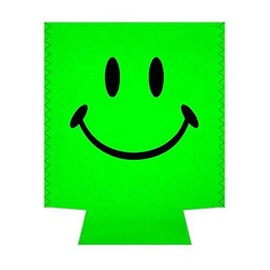 1 Pack - Classic Smiley Green Drink Cooler Sleeves