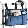 Walker Basket Bag with Cup Holder, Foldable Walker Bag