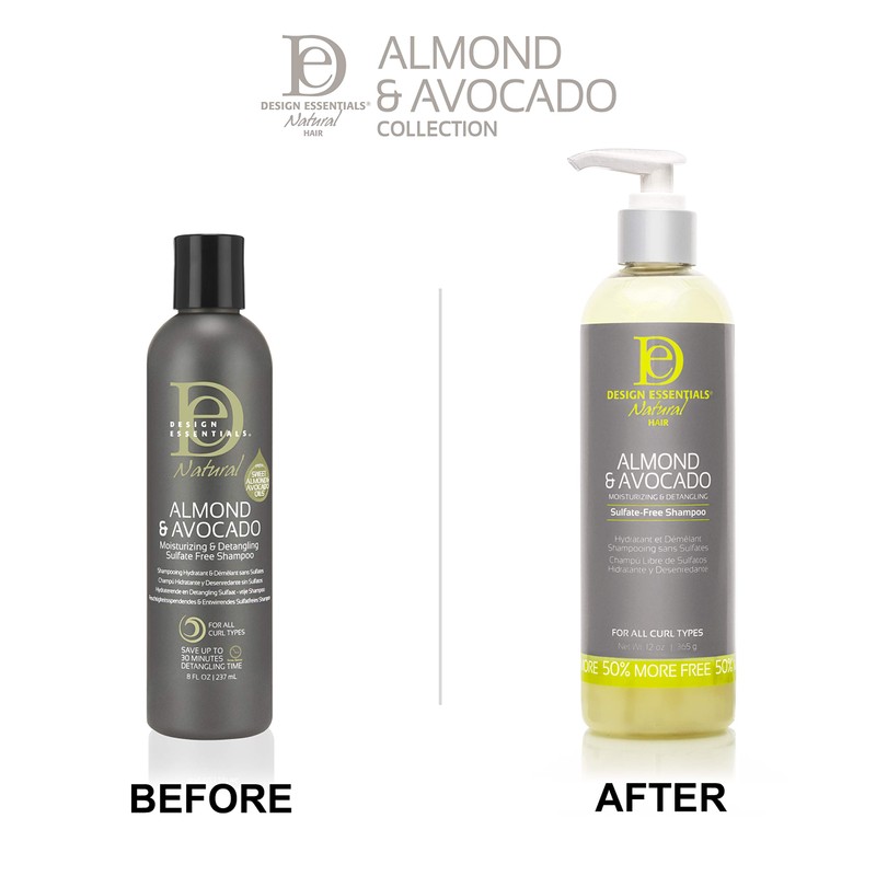 Design Essentials Natural Almond & Avocado Moisturizing & Detangling Sulfate-Free