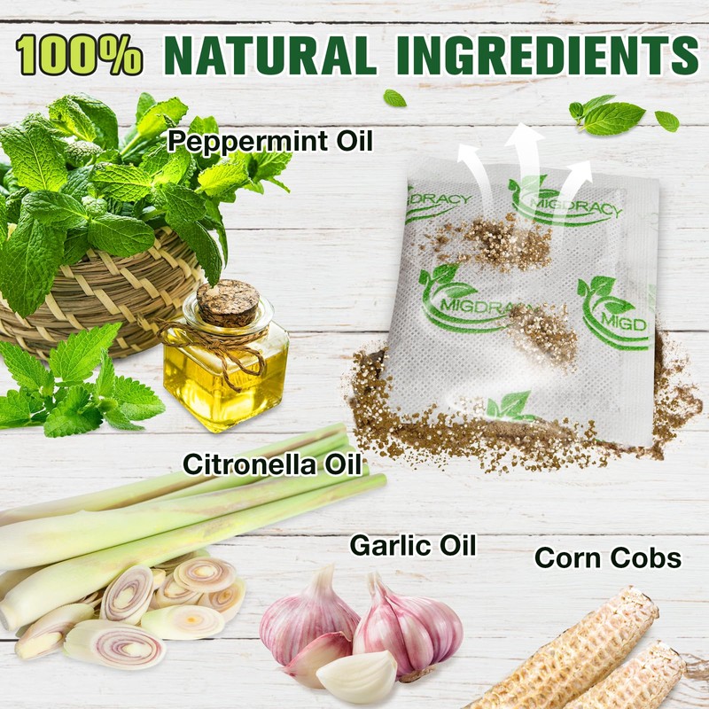 Mosquito Repellent Pouches, 10Pcs Peppermint Oil to Repel Mosquito, Keep