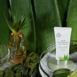 Skin Soeulbi-reum Extract Skin Calming Bare Skin BB Cream 50ml 알로에 자외선차단 비비크림 수분보습 데일리 선크림 진정케어 베이스메이크업 Aloe UV Protection BB Cream Moisturizing Daily Sunscreen Soothing Care Base Makeup