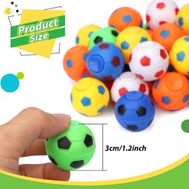 34PCS Soccer Ball Fidget Spinner Party Bag Toys for Kids, Soccer Party Goodie Bag Easter Basket Gift Classroom Prizes, Rotatable Finger Small Soccer Fidget Spinning Balls for Teens Adults