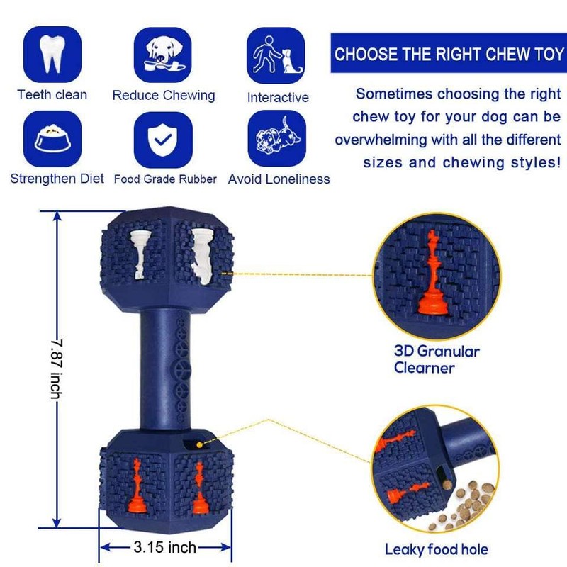 dumbbell dog chew for aggressive chewers.