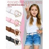 4 Pcs Girls Belt Kids Leather Belts Waist Belt Rhinestone