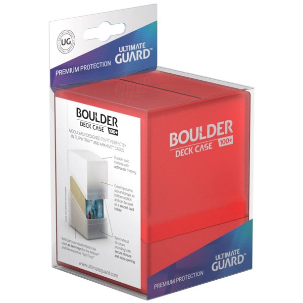 Ultimate Guard UGD010693 Boulder Deck Case 100+ Card Game, Ruby,