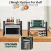 Adjustable Microwave Oven Rack, Microwave Stand Shelf Heavy Duty 2-Tier