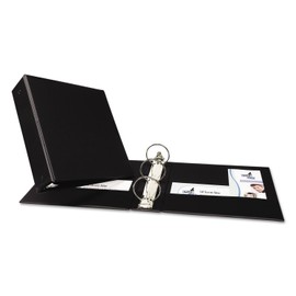 Avery 03602 Economy Round Ring Binder, 3-Inch Cap, Letter Size, Black, 1/Each